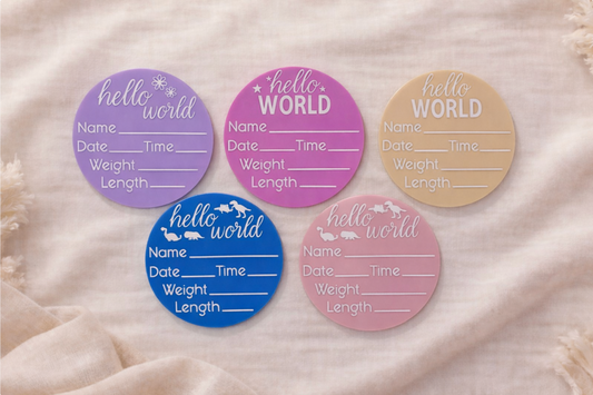 ACRYLIC BABY ANNOUNCEMENT