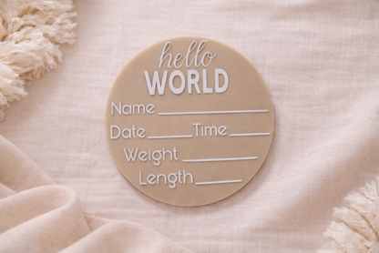 ACRYLIC BABY ANNOUNCEMENT