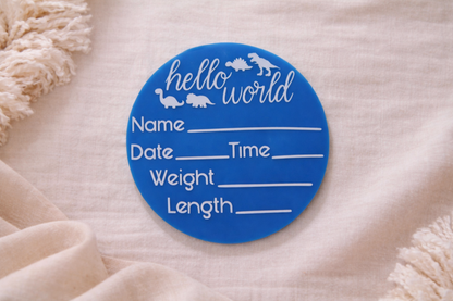 ACRYLIC BABY ANNOUNCEMENT