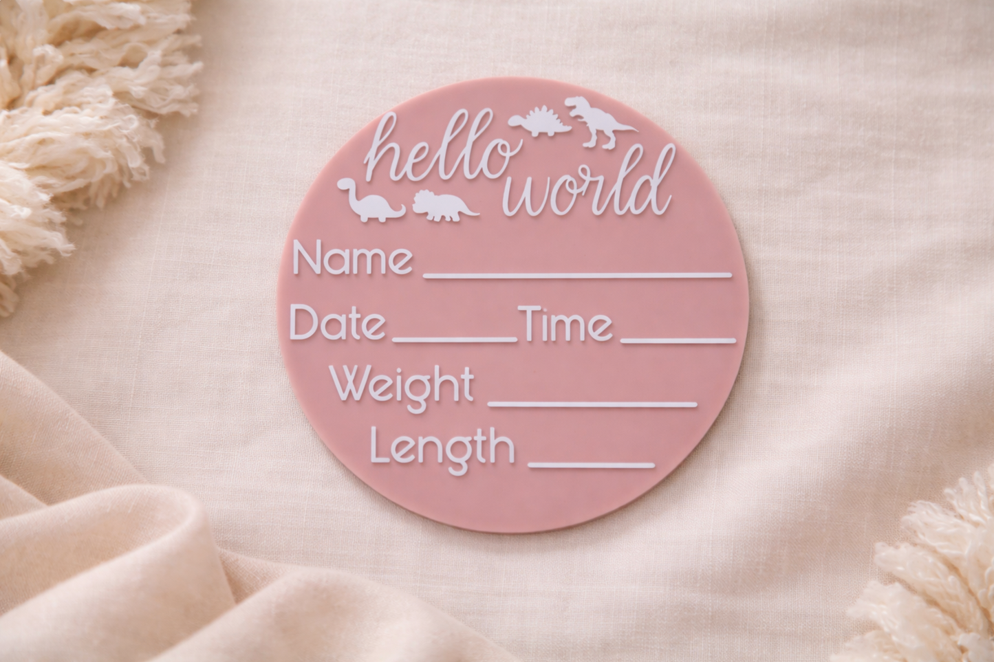 ACRYLIC BABY ANNOUNCEMENT